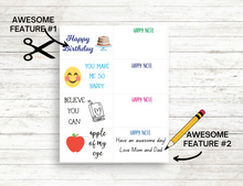 Load image into Gallery viewer, Lunch Box Happy Notes Printable
