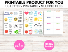 Load image into Gallery viewer, Lunch Box Happy Notes Printable
