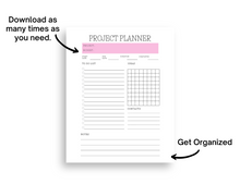 Load image into Gallery viewer, Life Planner Printable Pink
