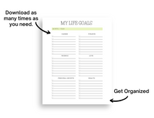 Load image into Gallery viewer, Life Planner  Printable
