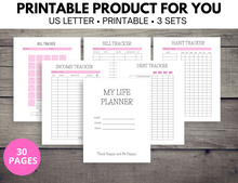 Load image into Gallery viewer, Life Planner Printable Pink
