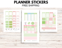 Load image into Gallery viewer, 2023 Planner Stickers pink and green Monthly Set
