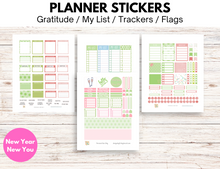 Load image into Gallery viewer, 2023 Planner Stickers pink and green Monthly Set
