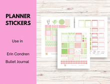 Load image into Gallery viewer, 2023 Planner Stickers pink and green Monthly Set
