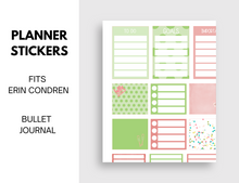 Load image into Gallery viewer, 2023 Planner Stickers pink and green
