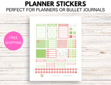 Load image into Gallery viewer, 2023 Planner Stickers pink and green
