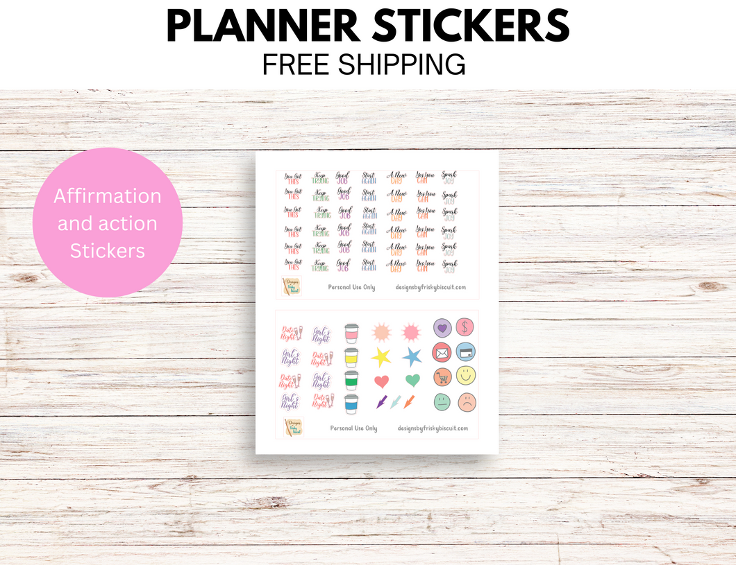 Planner Positive Vibe  and Action Stickers