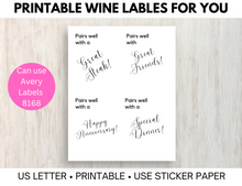 Load image into Gallery viewer, Wine Labels - Printable
