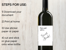 Load image into Gallery viewer, Wine Labels - Printable
